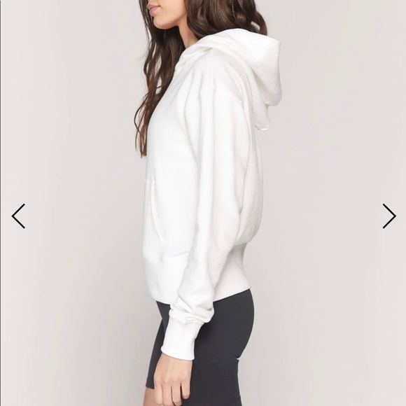 $128 Spiritual Gangster Luxe Skye Hoodie in Stone White Size XS Athleisure - Picture 4 of 8